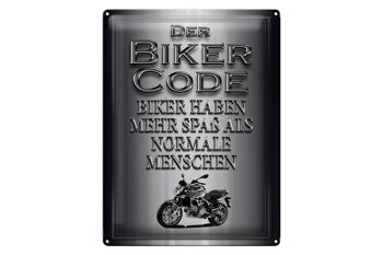 Plaque en tôle moto 30x40cm code motard plus amusant que d'habitude 1