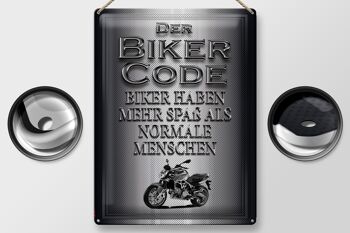 Plaque en tôle moto 30x40cm code motard plus amusant que d'habitude 2