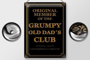 Panneau en étain disant 30x40cm Original Grumpy Old Dad's Club 2