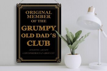 Panneau en étain disant 30x40cm Original Grumpy Old Dad's Club 3