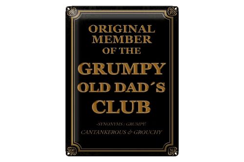 Blechschild Spruch 30x40cm Original Grumpy old Dad´s Club