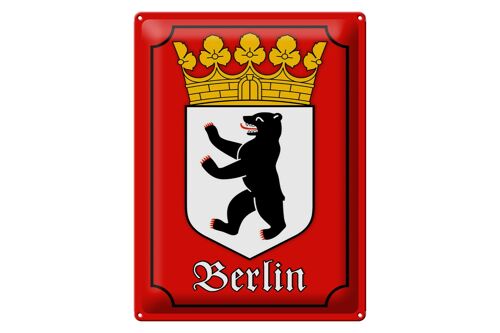 Blechschild Hinweis 30x40cm Berlin Wappen Bundesland