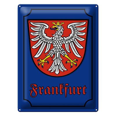 Metal sign notice 30x40cm Frankfurt city coat of arms city
