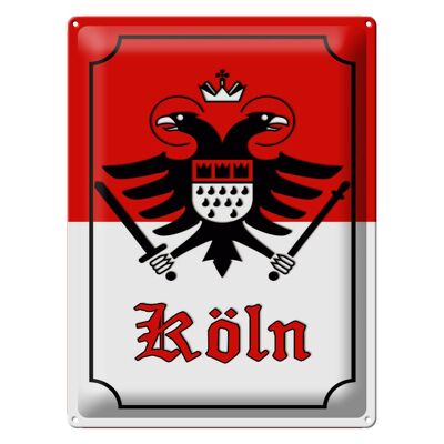 Metal sign notice 30x40cm Cologne city coat of arms city