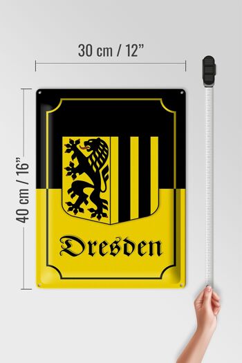 Plaque en tôle note 30x40cm armoiries de la ville de Dresde 4