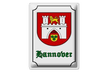 Plaque en tôle note 30x40cm armoiries de la ville de Hanovre 1