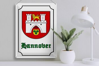Plaque en tôle note 30x40cm armoiries de la ville de Hanovre 3