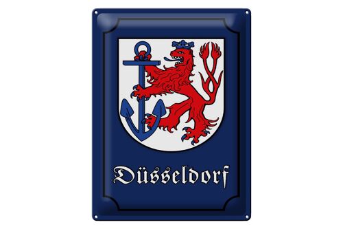 Blechschild Hinweis 30x40cm Düsseldorf Stadtwappen Stadt