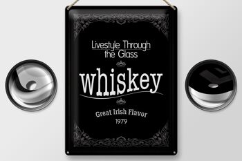 Plaque en tôle 30x40cm Whisky lifestyle auge 2