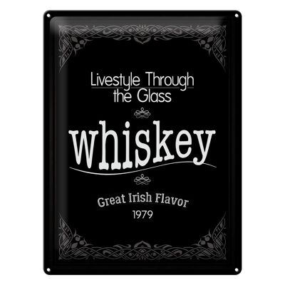 Blechschild 30x40cm Whiskey livestyle trough