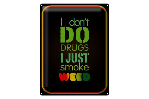 Blechschild Cannabis 30x40cm don´t drugs just smoke weed