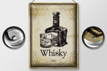 Plaque en tôle 30x40cm 1866 Whisky Rétro 2