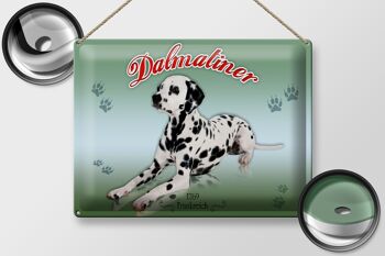 Plaque en tôle chien 40x30cm Dalmatien 1769 France 2