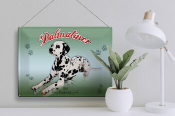 Plaque en tôle chien 40x30cm Dalmatien 1769 France 3