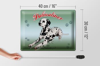 Plaque en tôle chien 40x30cm Dalmatien 1769 France 4