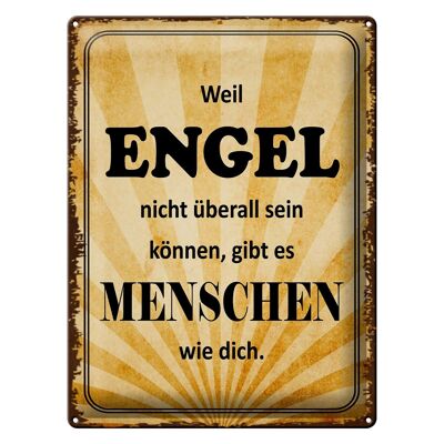 Blechschild Spruch 30x40cm weil Engel nicht überall sein