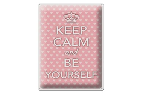 Blechschild Spruch 30x40cm Keep Calm and be yourself