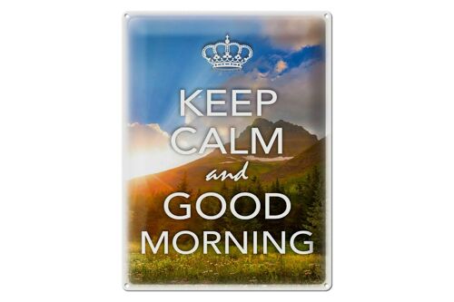 Blechschild Spruch 30x40cm Keep Calm and good Morning