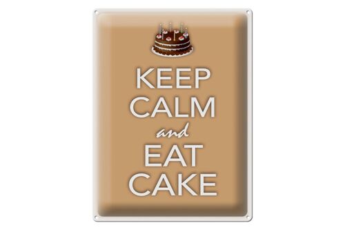 Blechschild Spruch 30x40cm Keep Calm and eat cake