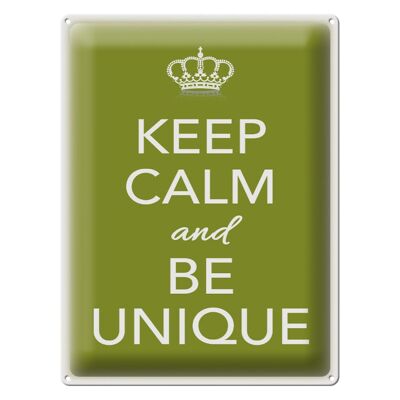 Blechschild Spruch 30x40cm Keep Calm and be unique