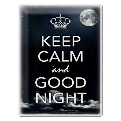 Tin sign saying 30x40cm Keep Calm and good night