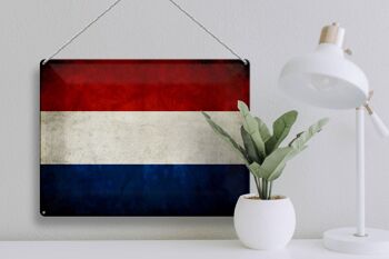 Drapeau en étain 40x30cm, drapeau des pays-bas et de la hollande 3