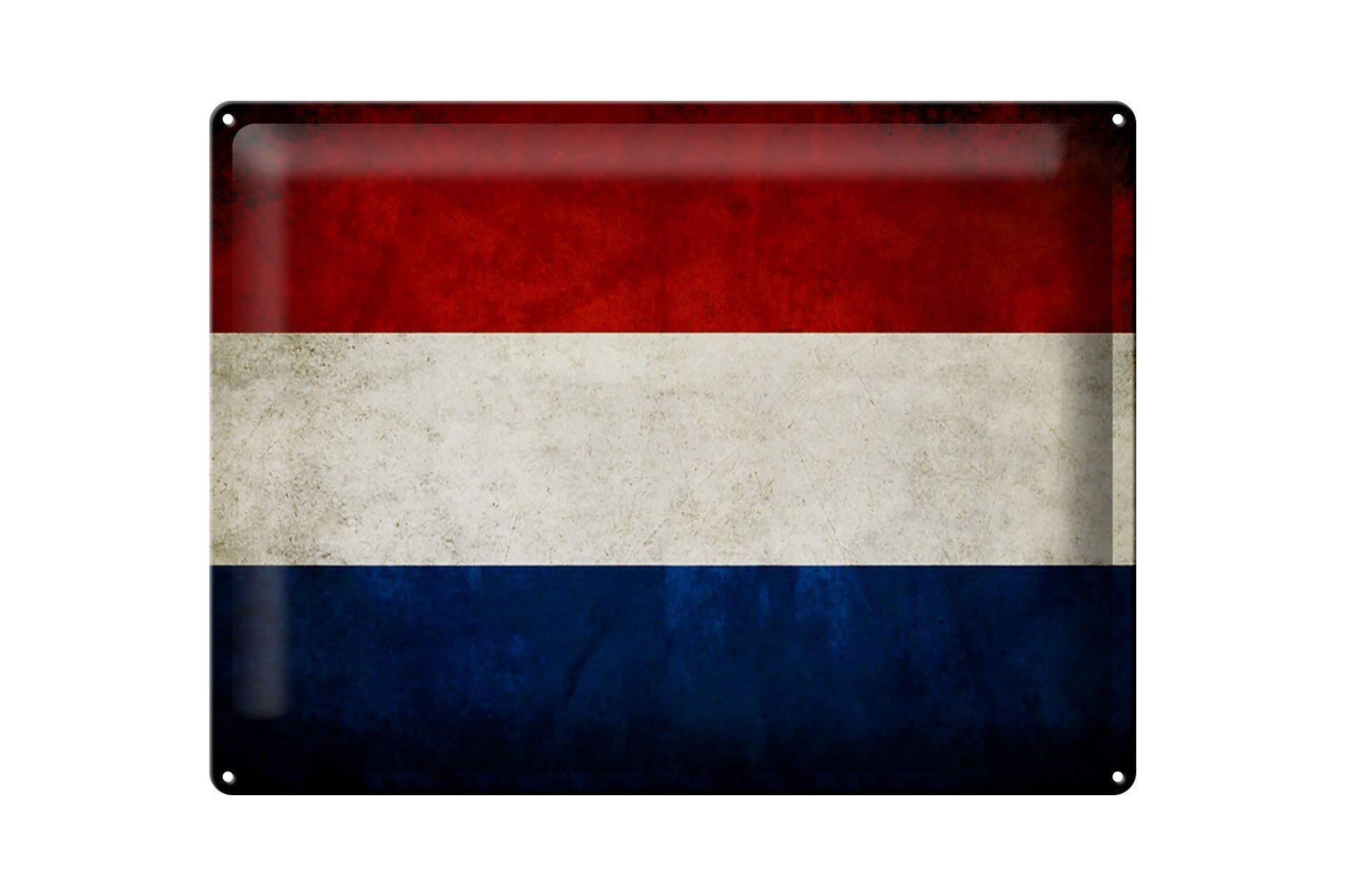 Targa in metallo Bandiera 40x30 cm Paesi Bassi Bandiera Olanda