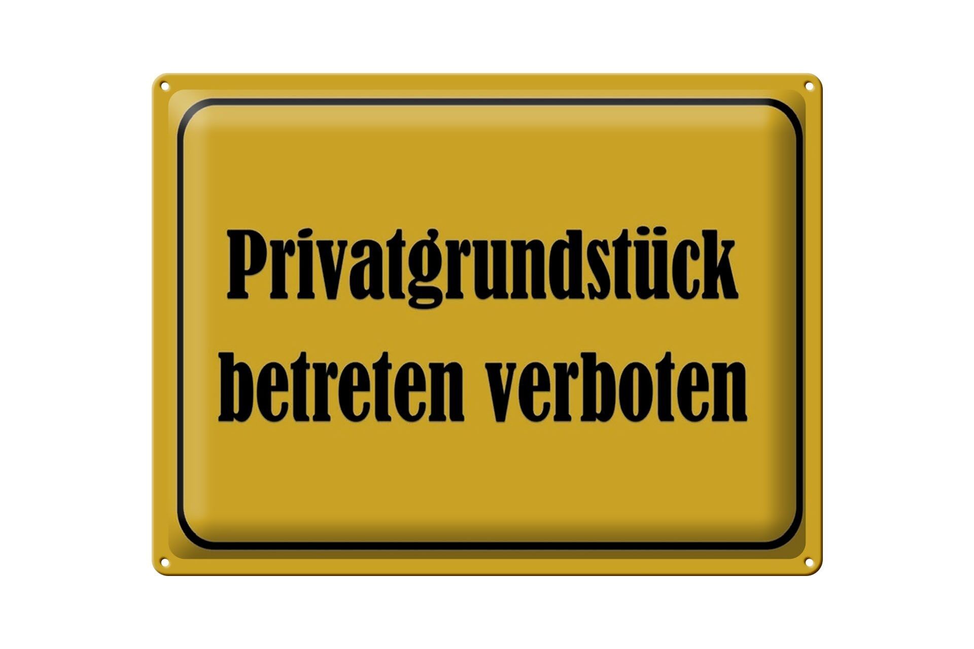 Cartel de chapa aviso 40x30cm entrar en propiedad privada