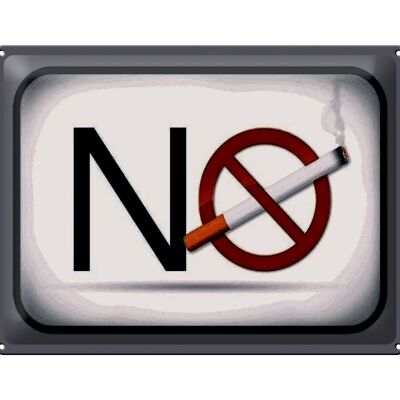Cartel de chapa aviso 40x30cm Prohibido fumar Prohibido fumar