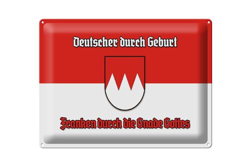 Blechschild Spruch 40x30cm Franken durch die Gnade Gottes