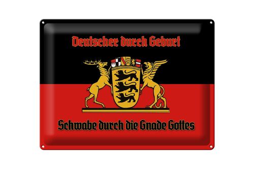 Blechschild Spruch 40x30cm Schwabe durch die Gnade Gottes