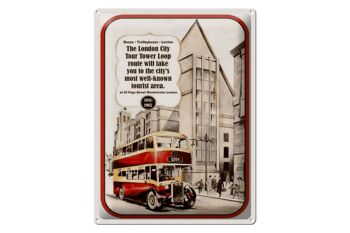 Plaque en tôle indiquant 30x40cm London City Tour 1931-1962 1