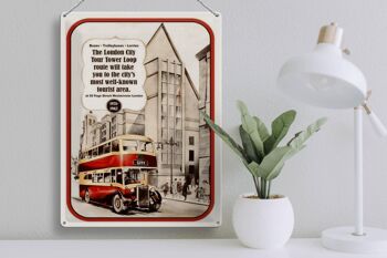 Plaque en tôle indiquant 30x40cm London City Tour 1931-1962 3