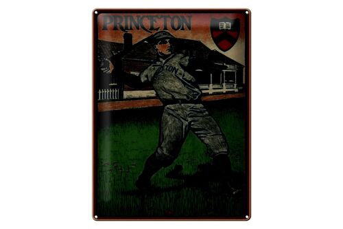 Blechschild Retro 30x40cm Princeton Baseball