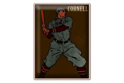 Blechschild Retro 30x40cm Cornell Baseball Schlagmann