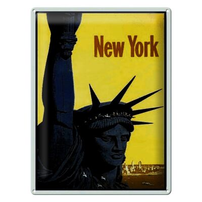 Cartel de chapa Retro 30x40cm Estatua de la Libertad de Nueva York