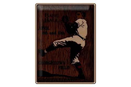 Blechschild Retro 30x40cm Pennsylvania Baseball April 8th