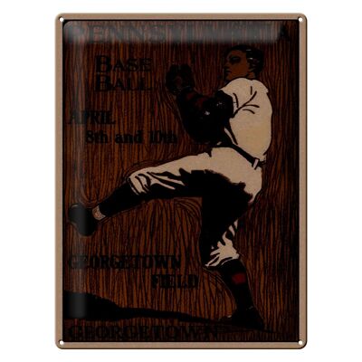 Blechschild Retro 30x40cm Pennsylvania Baseball April 8th