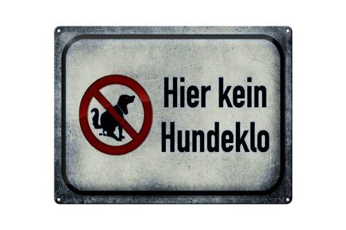 Blechschild Hinweis 40x30cm Hund hier kein Hundeklo