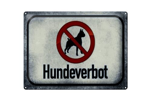 Blechschild Hinweis 40x30cm Hund Hundeverbot