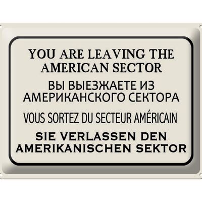 Cartel de chapa nota 40x30cm que sales del sector americano
