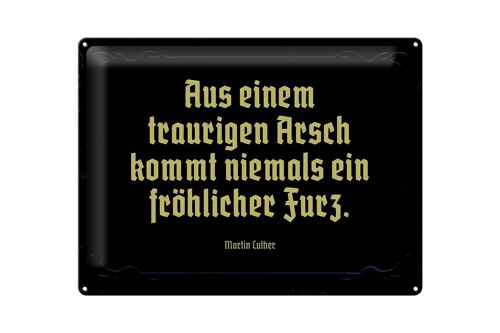 Blechschild Spruch 40x30cm aus einem traurigen Arsch kommt