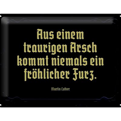 Blechschild Spruch 40x30cm aus einem traurigen Arsch kommt