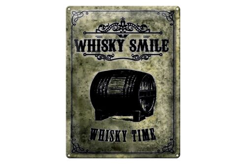 Blechschild 30x40cm Whisky Smile Whisky Time