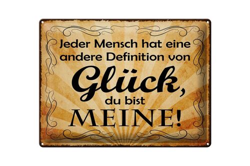 Blechschild Spruch 40x30cm Definition Glück du bist meine