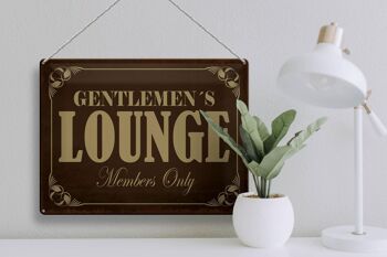 Note en tôle 40x30cm Gentelmen's Lounge Members 3