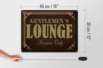 Note en tôle 40x30cm Gentelmen's Lounge Members 4