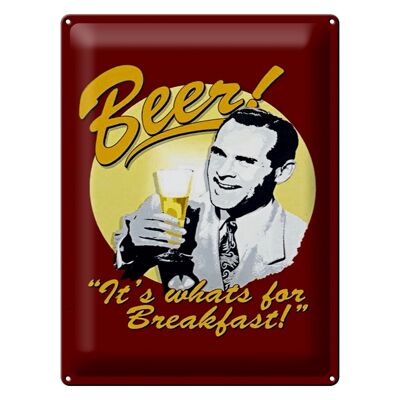 Metal sign beer 30x40cm Beer it´s whats for Breakfast