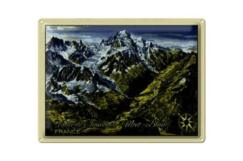 Plaque en tôle France 40x30cm Vallée de Chamonix Mont Blanc 1