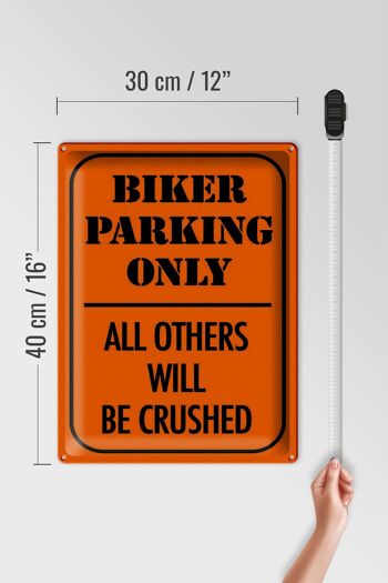 Plaque en tôle parking 30x40cm parking motards uniquement tous les autres 4